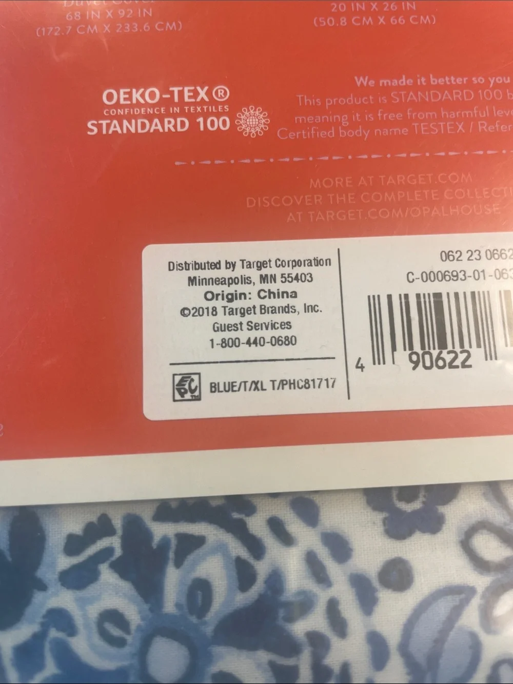 Opalhouse Blue and White Paisley Duvet Cover Set w/Sham Twin XL New in Package